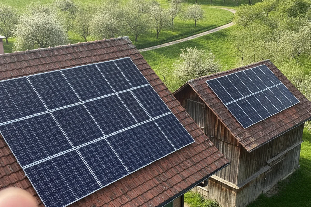 Photovoltaik-Anlage auf einem Haus in Seuzach