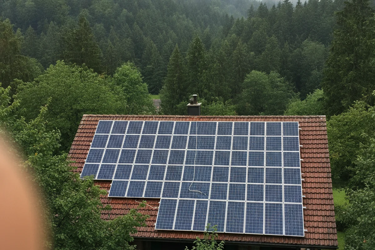 Photovoltaik-Anlage auf einem Haus in Turbenthal